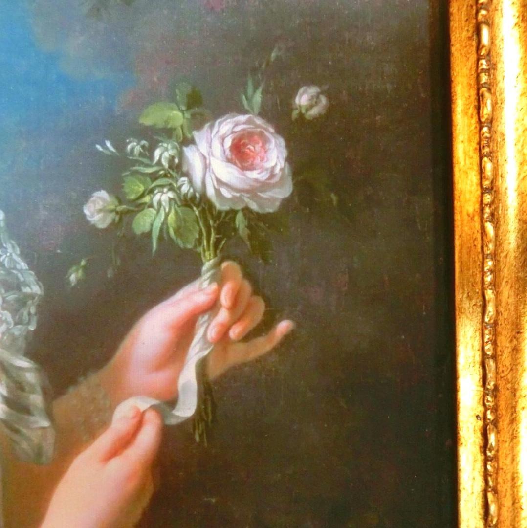 ロココ調　マリーアントワネット額絵103　アンティークゴールド キャンバス印刷