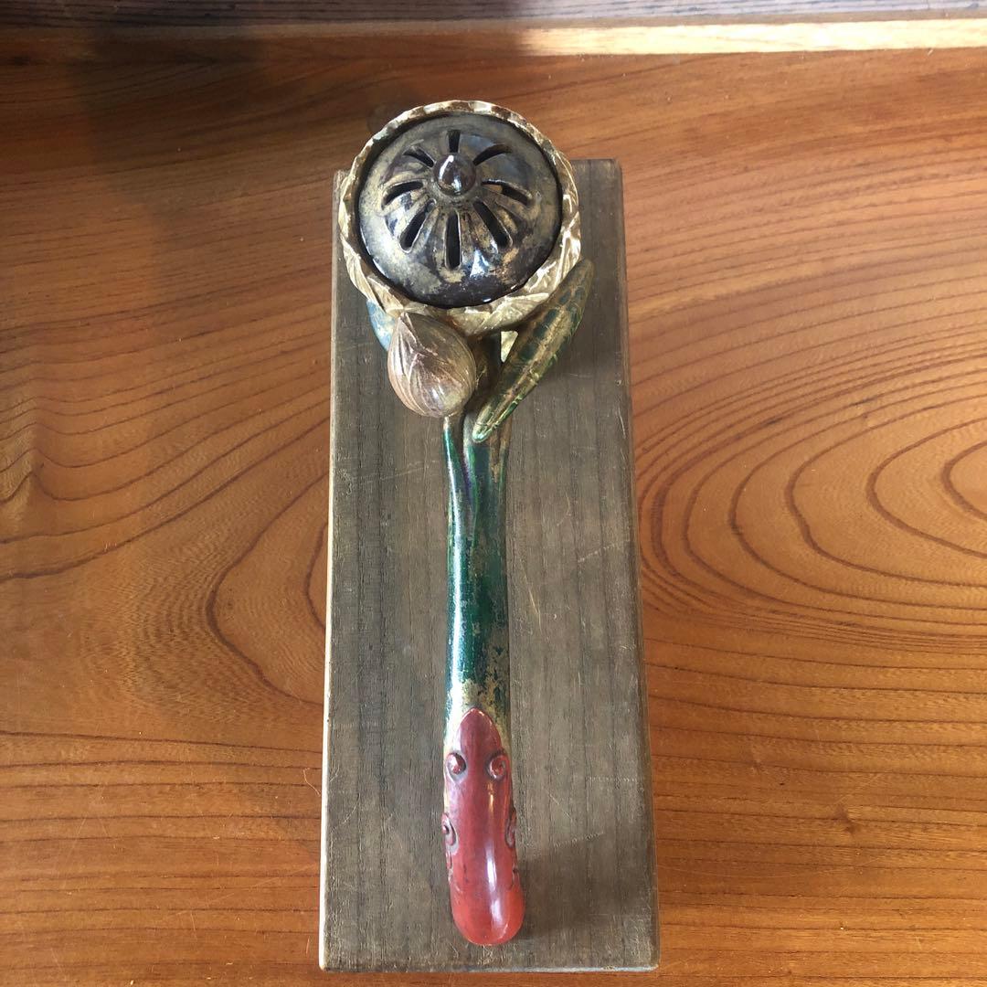 稀少な浦野乾哉(六世乾山)作色絵柄香炉共箱入