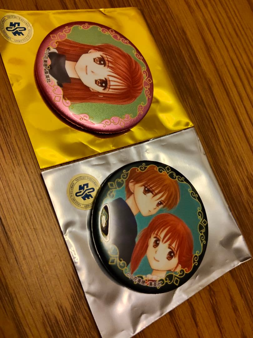 こどものおもちゃ　りぼん70周年カフェ　ブロマイド　缶バッジ　両面キーホルダー