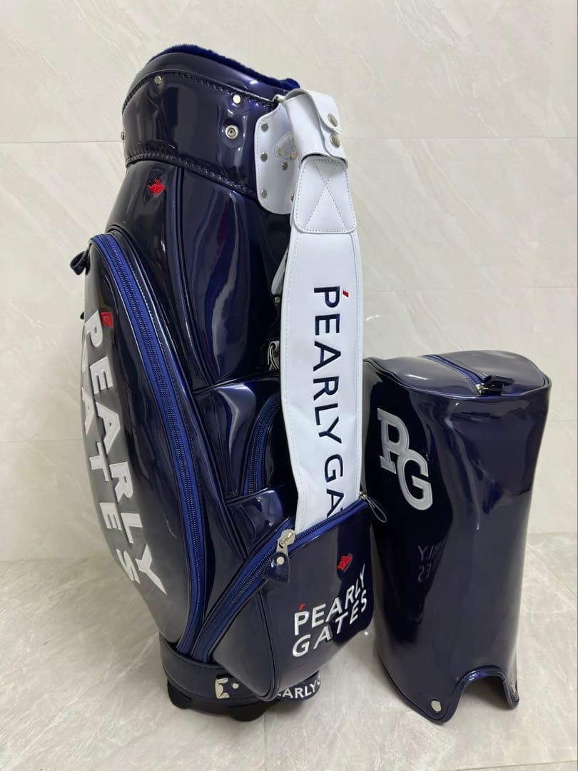 j*i様 PEARLY GATES キャディバッグ ネイビー ゴルフバッグ