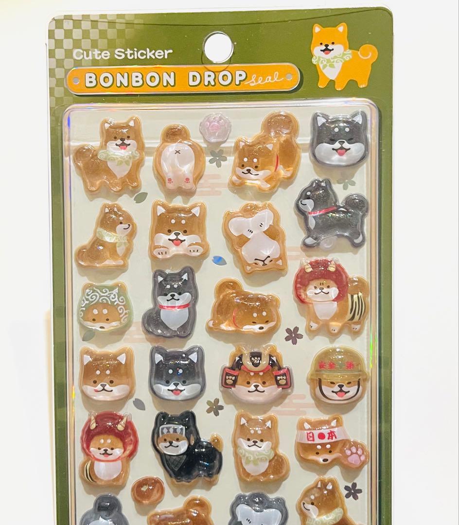ボンボンドロップシール　和柄　9枚