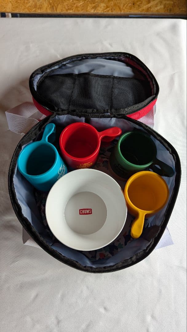 チャムス CHUMS 　迷彩柄のボウルセット(x4) マグカップセット