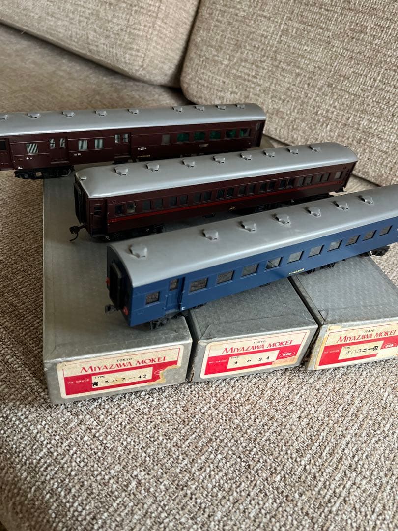 鉄道模型HOゲージ　16番　旧型客車6両　金属製