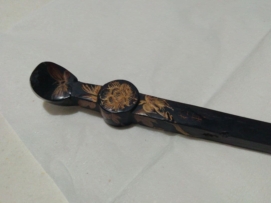 ♪蒔絵こうがい　かんざし　江戸　少々いたみが