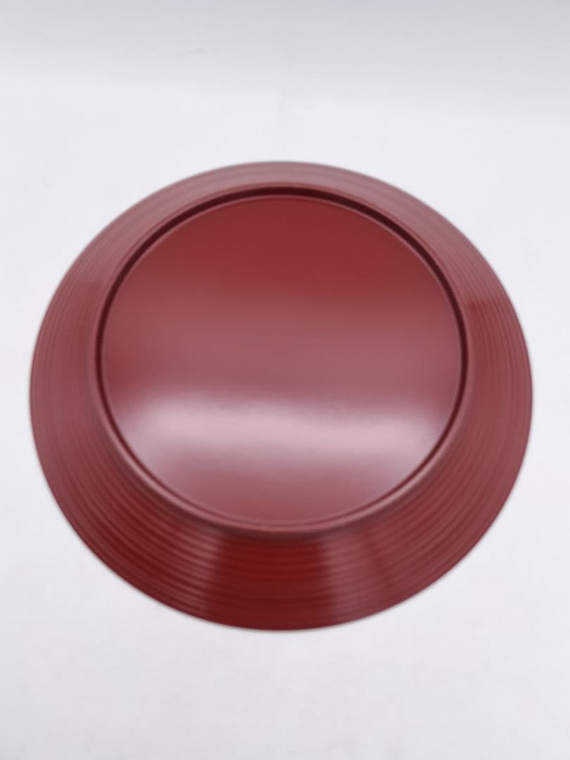 c905 銘々皿 臨済寺型 朱色　10枚セット　木箱 茶道具 古物