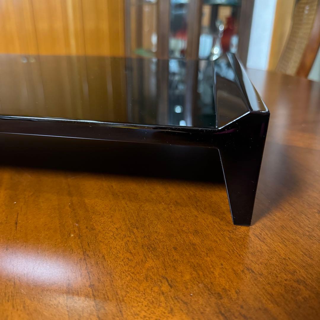 新品 輪島塗 慶塚 慶塚漆器 平卓 花台 敷板 漆器 漆 器 四角型 黒 共箱