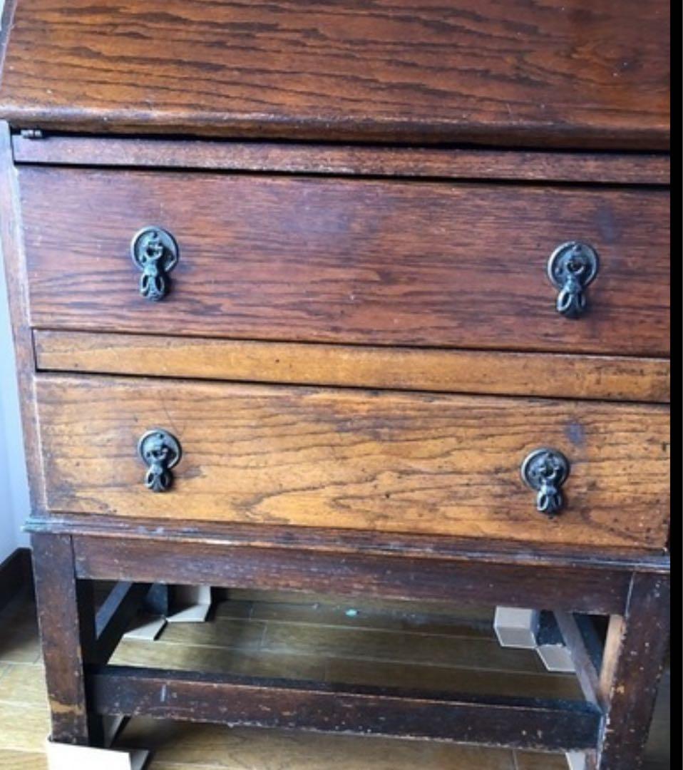 英国イギリスアンティークブックケースビューロー本棚デスク机キャビネット