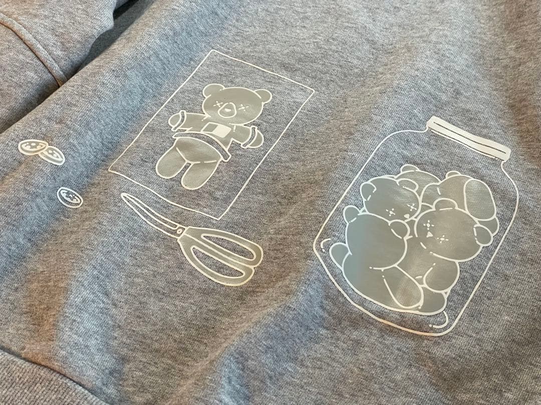 harapeco Eve パーカー フーディ L グレー くま はらぺこ商店