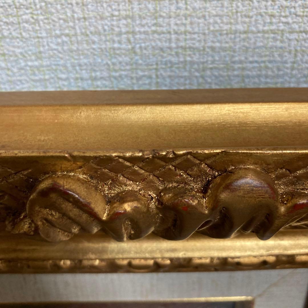 【真作】織田広喜「コーヒー店」油彩3号 直筆サイン 二科会 アンニュイ 絵画