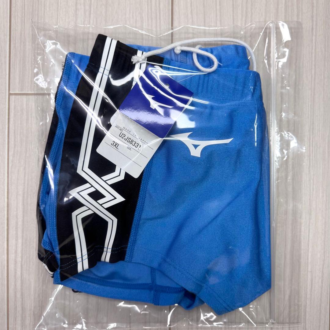 ミズノ　女子陸上レーシングショーツ(スパッツ型)　3XL　サックス×ブラック