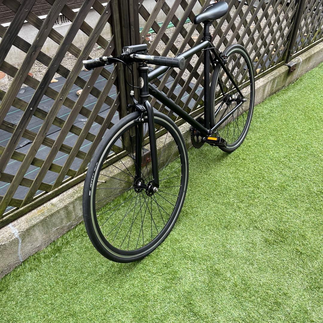 [引取限定] ピストバイク アルミフレーム黒艶消し シングルギア:7000X