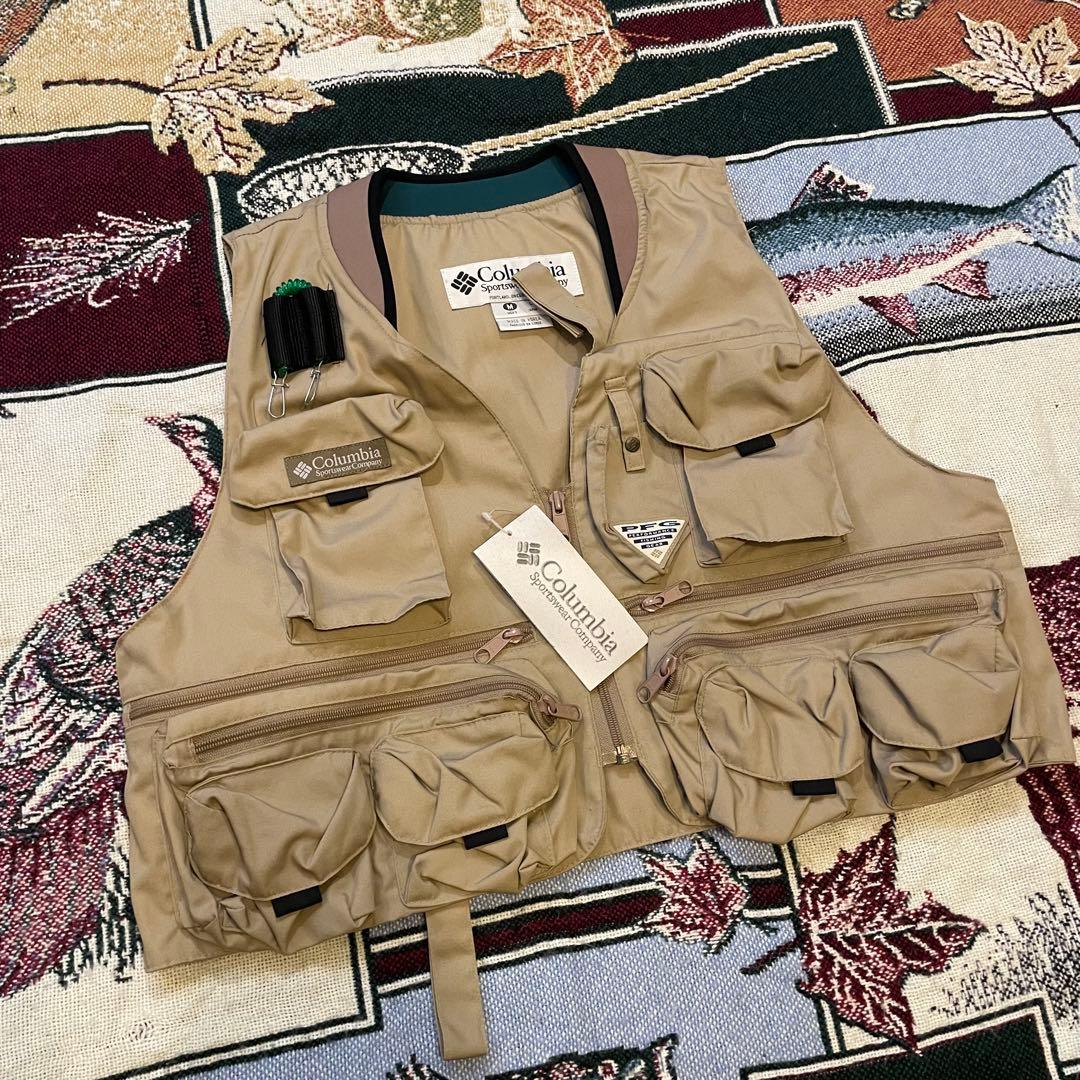 タグ付デッドストック 90's ColumbiaPFG フィッシングベスト極美品