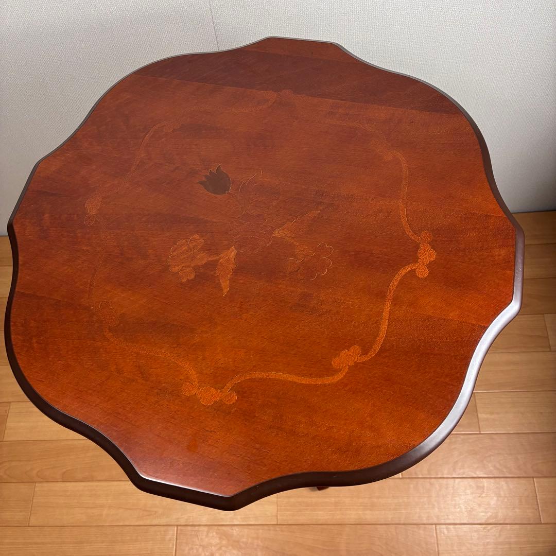 イタリア製 象嵌 猫脚 アンティーク コーヒーテーブル　サイドテーブル　no.2