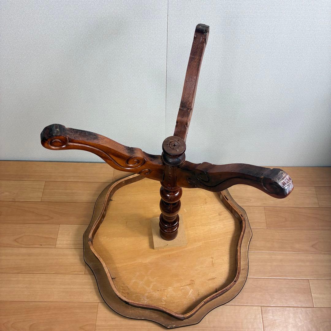 イタリア製 象嵌 猫脚 アンティーク コーヒーテーブル　サイドテーブル　no.2