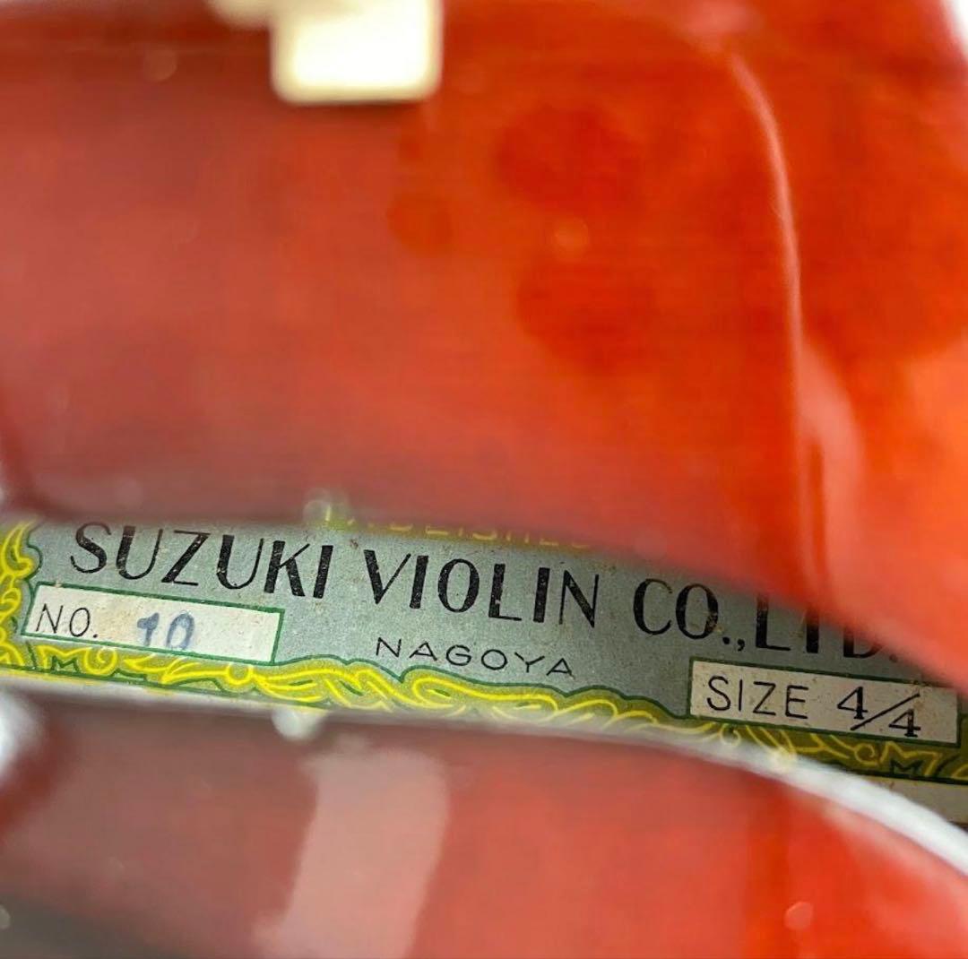 極美品・鈴木バイオリン No.10 4/4 1960年製 青ラベル 極虎杢