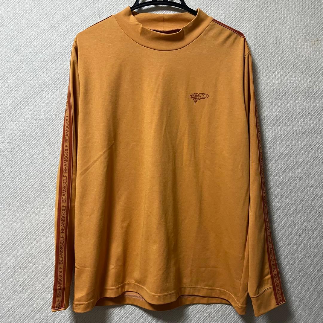 新品 BEAMS GOLF 長袖 ラインロゴ モックネック