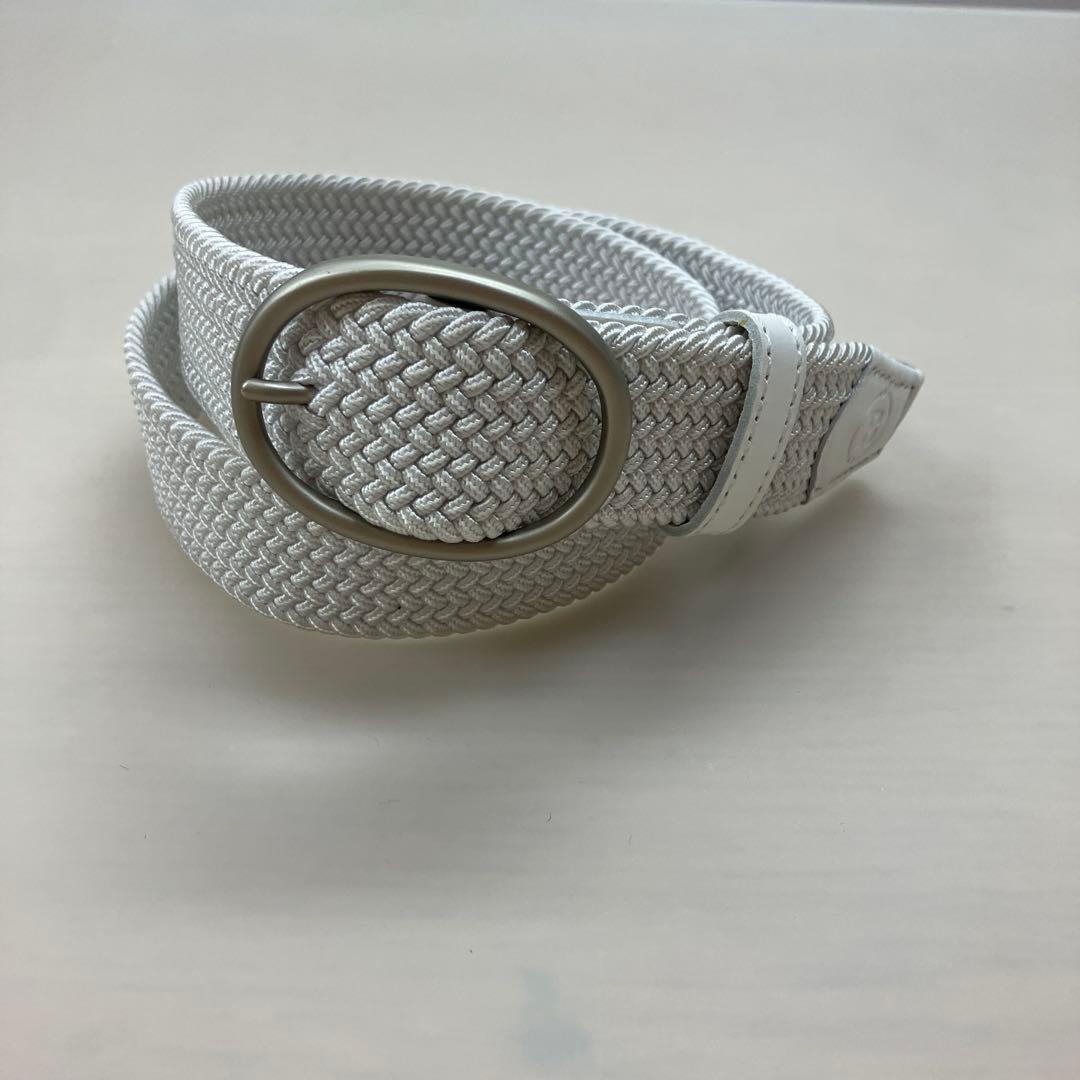 ブリーフィング　編み込みホワイトベルト Fサイズ