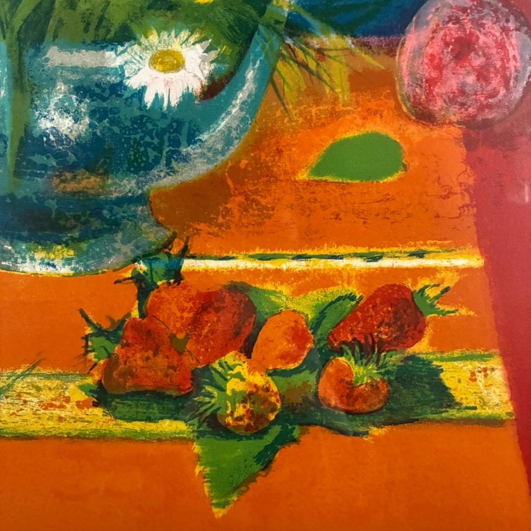 【最終値下げ】コロン V.Collomb「紅茶わかしとひなげし」リトグラフ