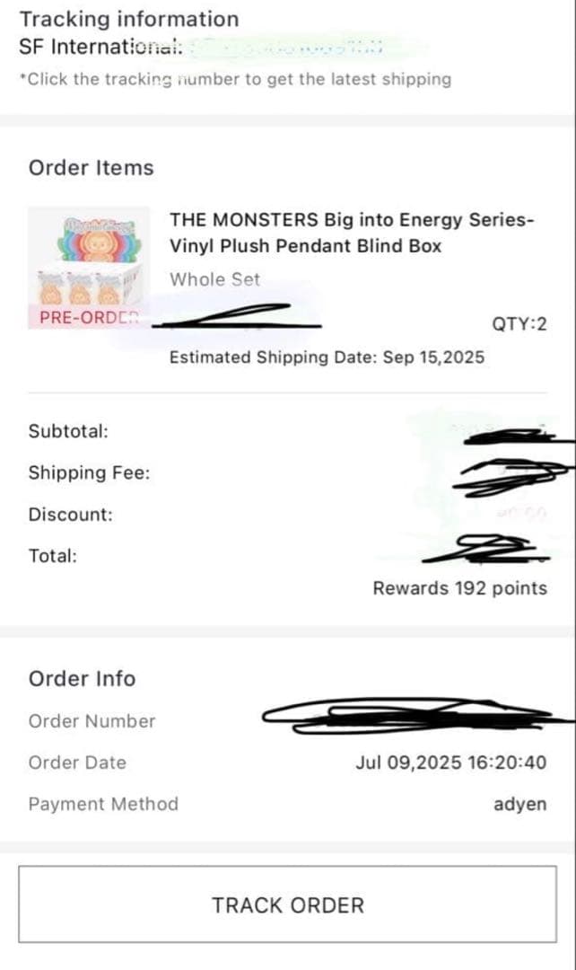 し*ー様 公式 POPMART 新品未使用 本物 ラブブビッグエナジー6体セット