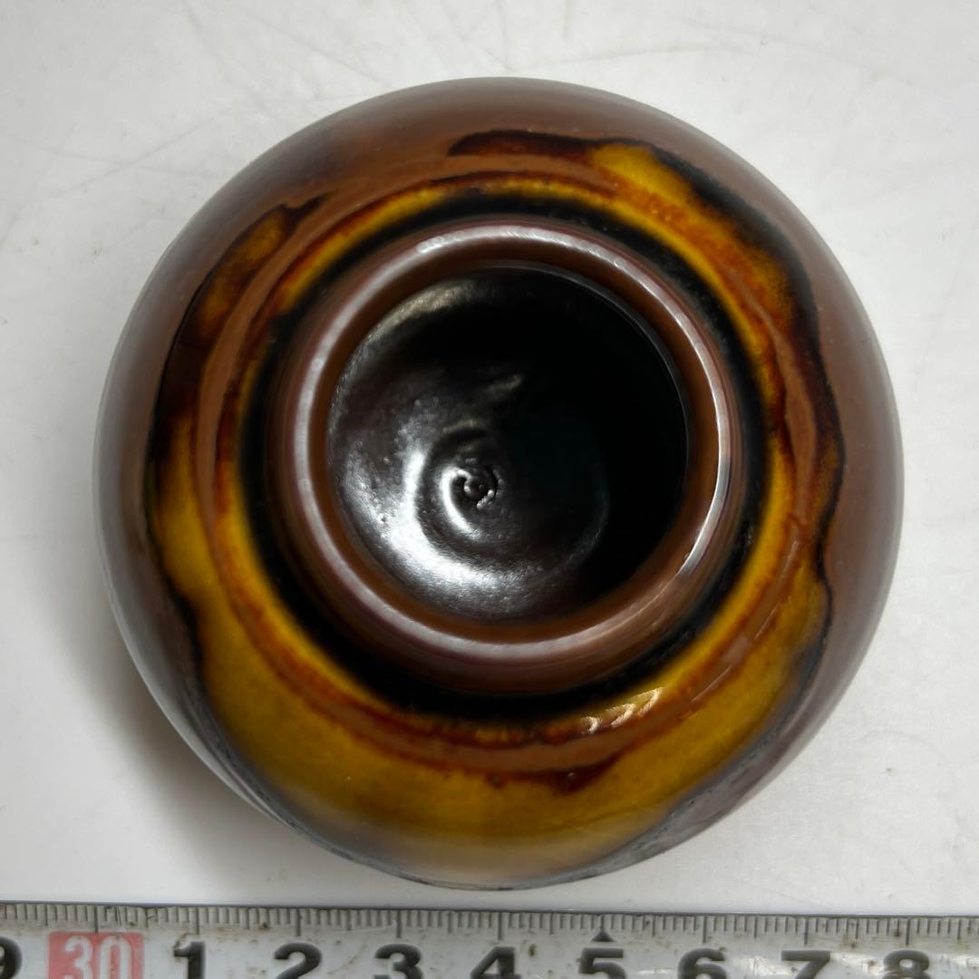 橋本喜楽 中興名物 相坂丸壺茶入 共箱 東キ8-0212☆2F タサチ