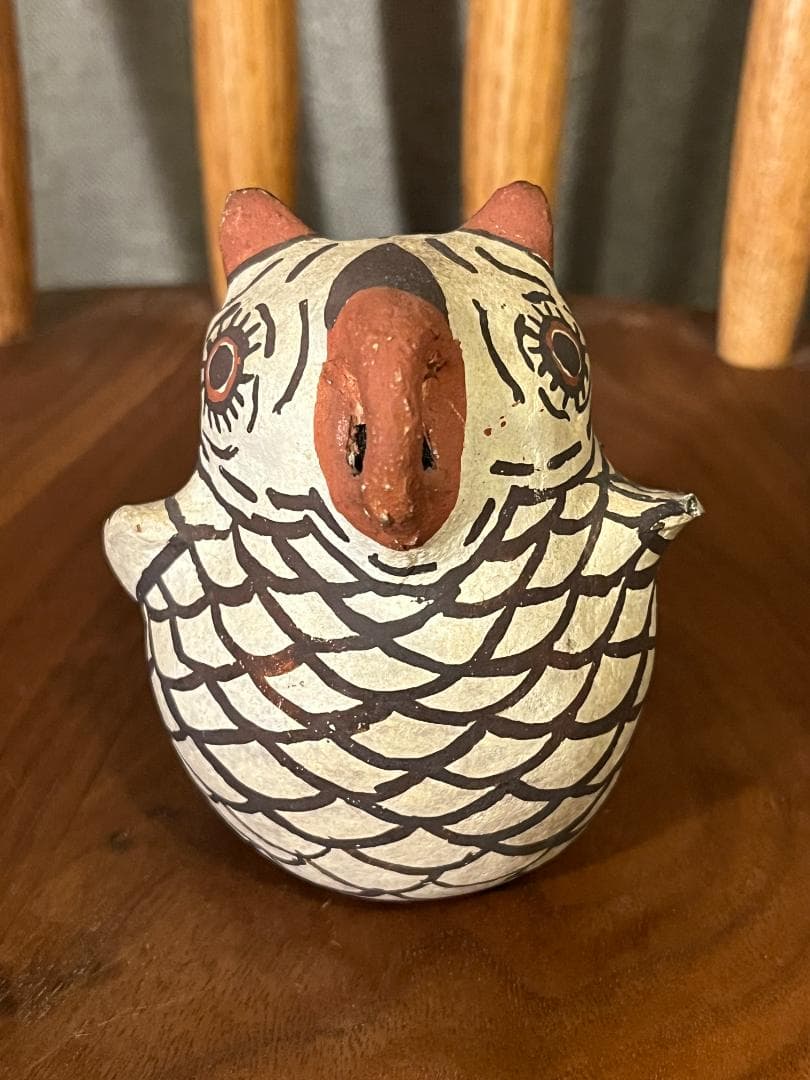 ズニ族 陶器 人形 フクロウ ビンテージ 1940年代 プエブロ USA