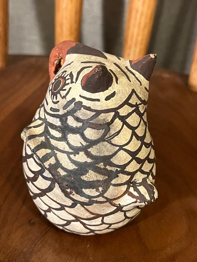 ズニ族 陶器 人形 フクロウ ビンテージ 1940年代 プエブロ USA