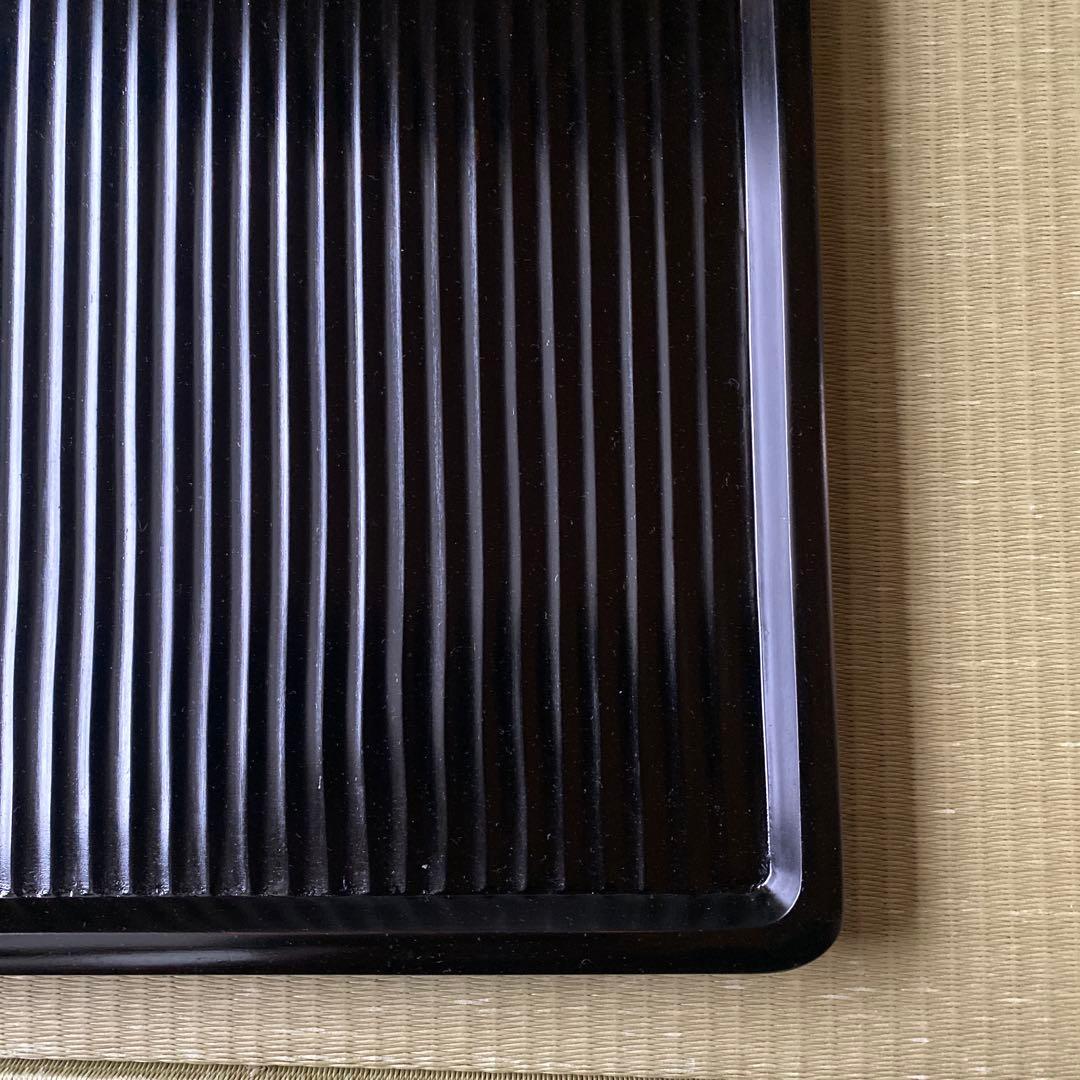 桂　黒漆我谷盆　折敷