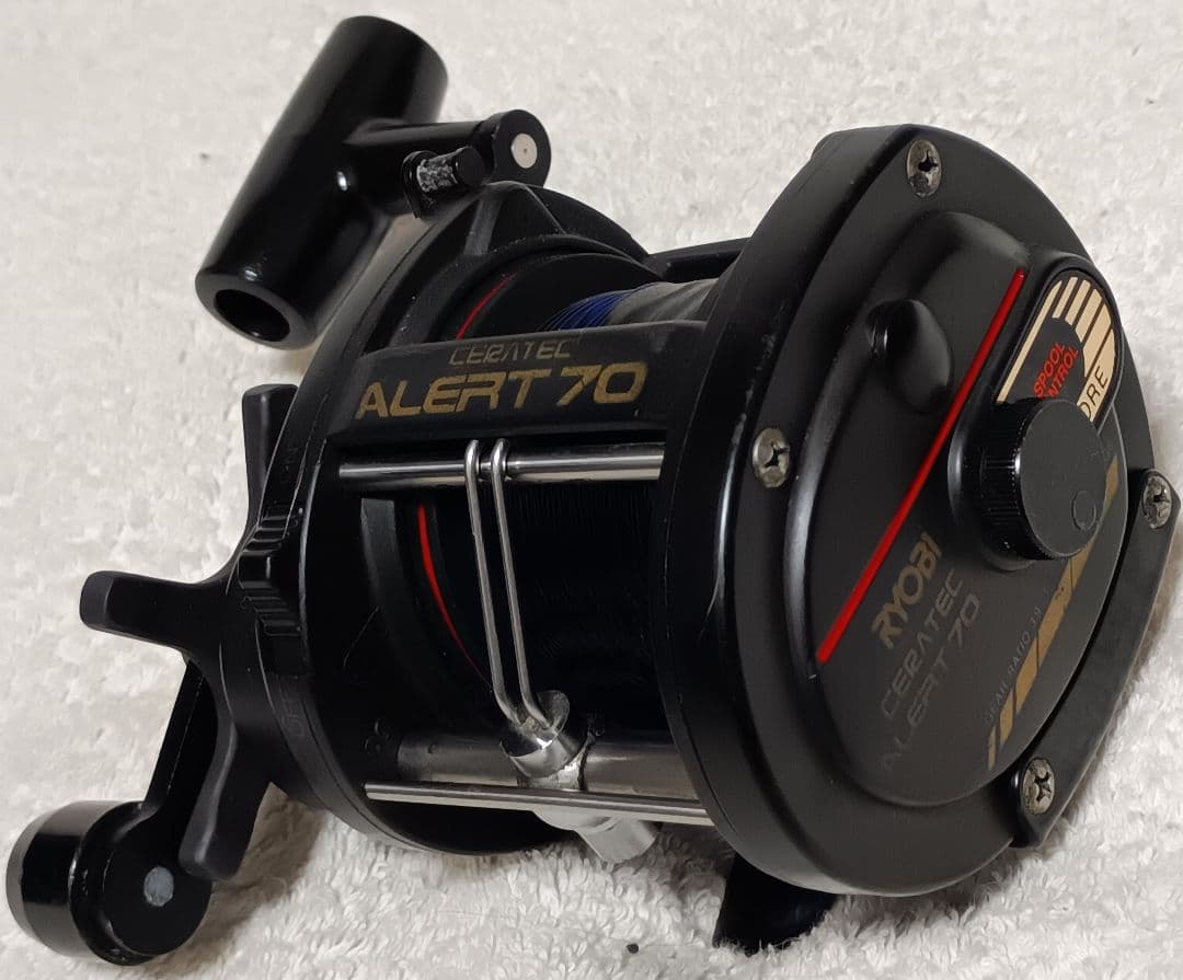 リョービカーボテックアラート70両軸リール！新品ラインカラード付レア品