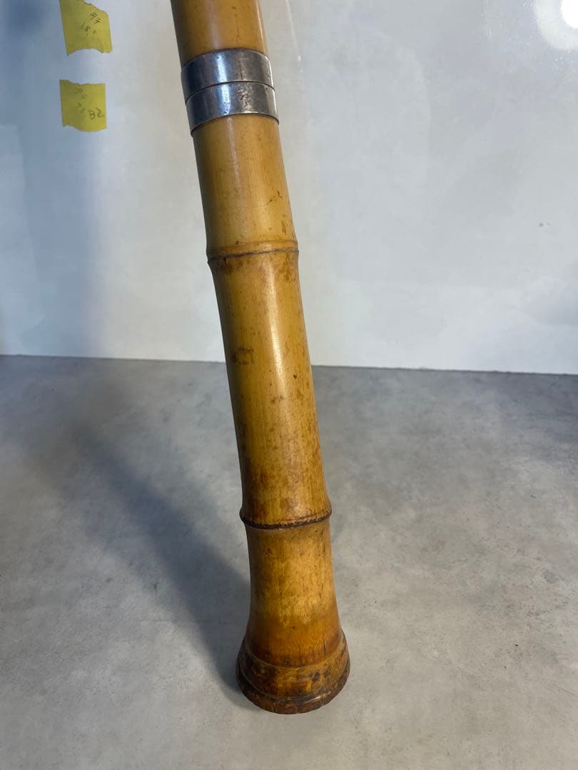 尺八 琴古流 竹治 在銘 1尺8寸管 銀巻 中継ぎ 緩みなし 音出し確認済み