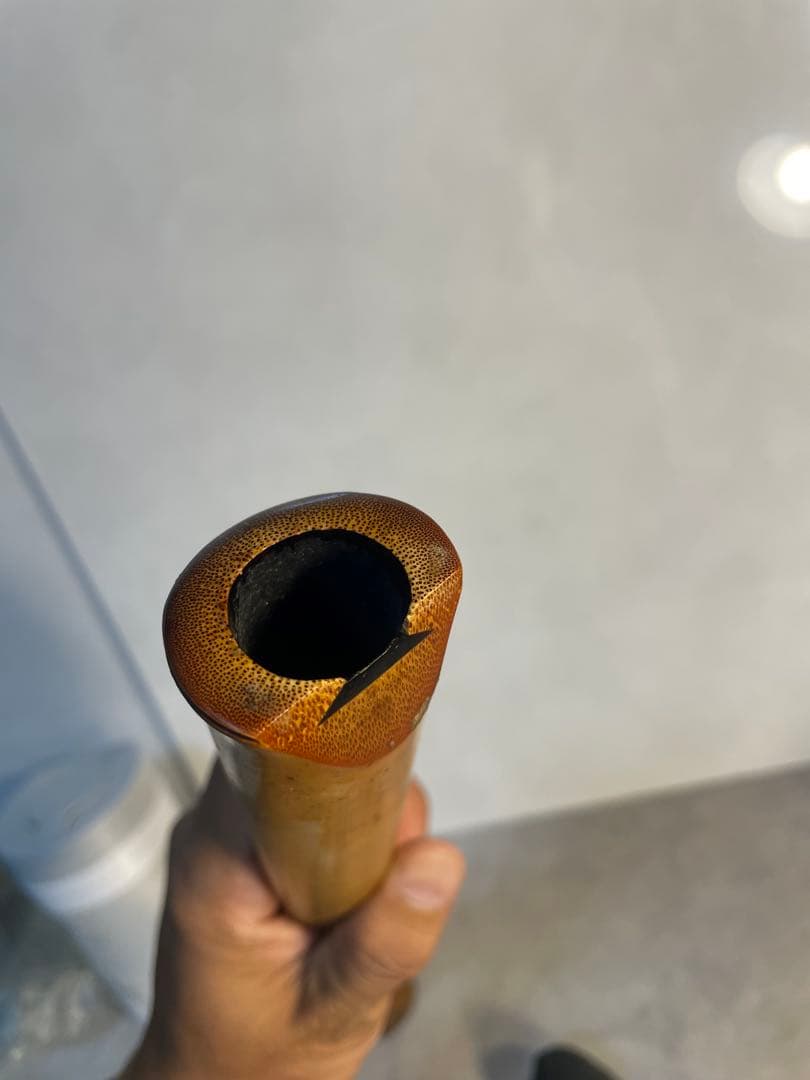 尺八 琴古流 竹治 在銘 1尺8寸管 銀巻 中継ぎ 緩みなし 音出し確認済み