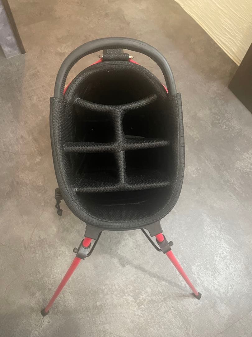 le coq sportif キャディバッグ 黒/赤