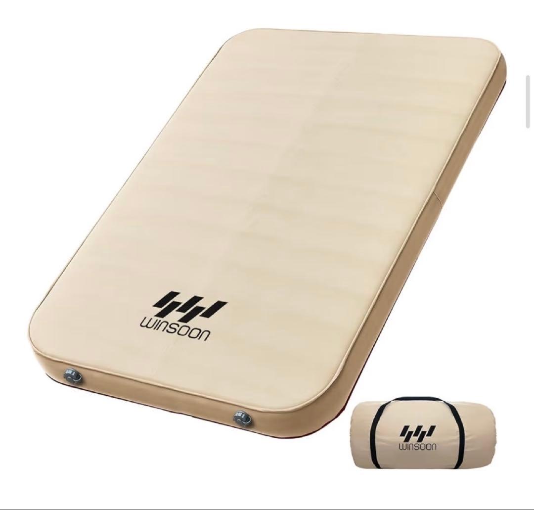 WINSOONエアーマットレス インフレーターダブル 200cm 10cm