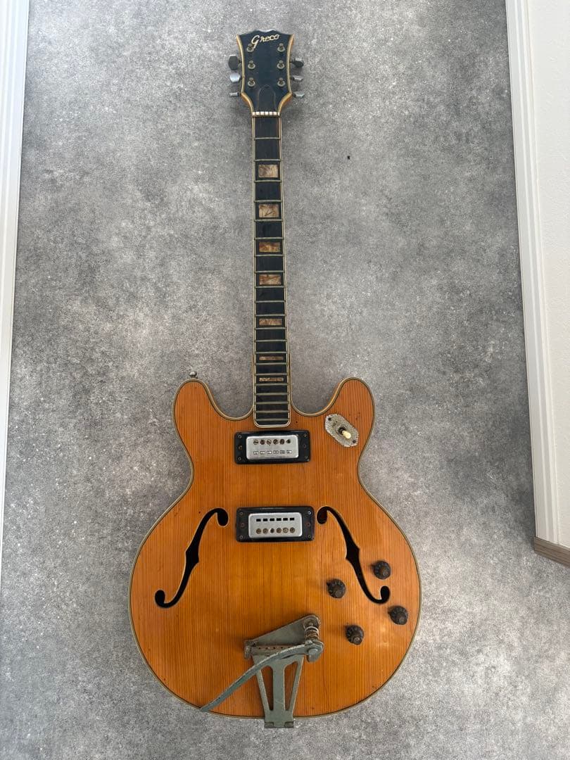 あ*う様 Greco エレクトリックギター ナチュラルウッド　ジャンクかもです