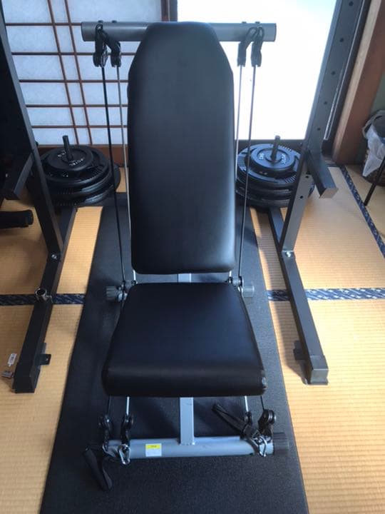 スクワットラック(ベンチプレス台)とバーベルのセット