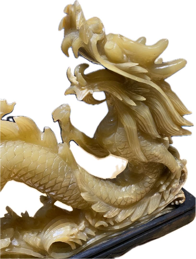 特大！縁起物　龍　天然石　彫刻　風水　開運