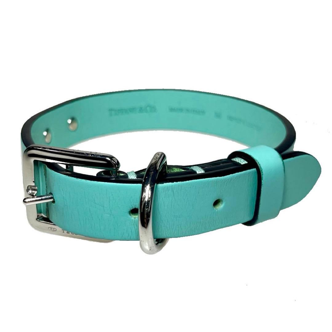 美品 Tiffany&Co. ティファニー 首輪 カラー 犬　M a731