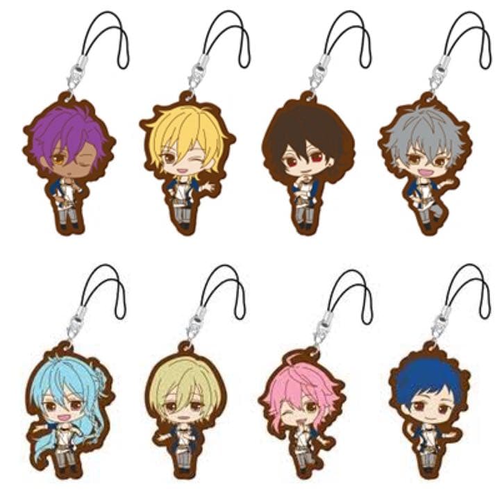 新品★あんスタ【UNDEAD＆fine】ローソン★ラバーストラップ★8点セット