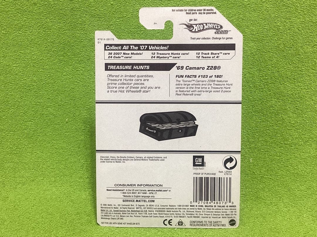 ホットウィール TREASURE HUNTS 新品 '69 CAMARO Z28