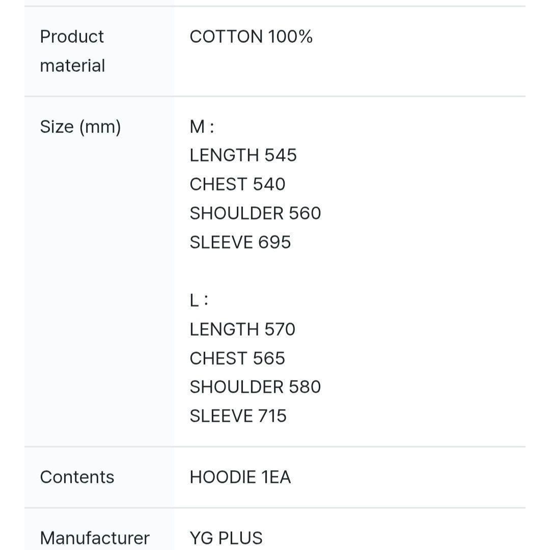 M babymonster ソウルコン フーディ パーカー スウェット 韓国