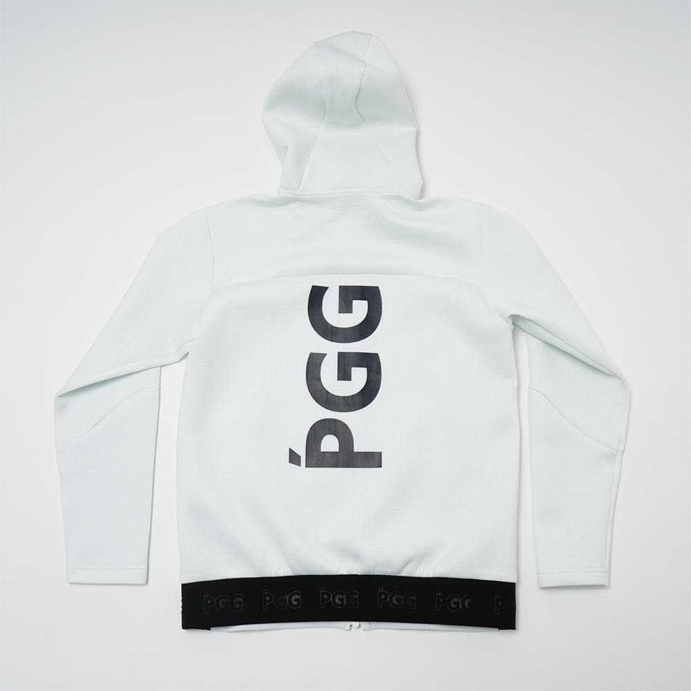 PEARLY GATES パーリーゲイツ PGG ジップフードパーカ白グレー 6