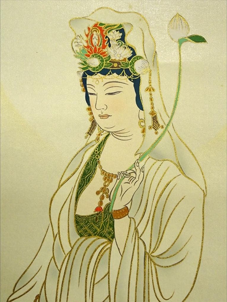 掛軸『西国三十三箇所霊場御朱印』絹本 無地箱付 掛け軸 a03312