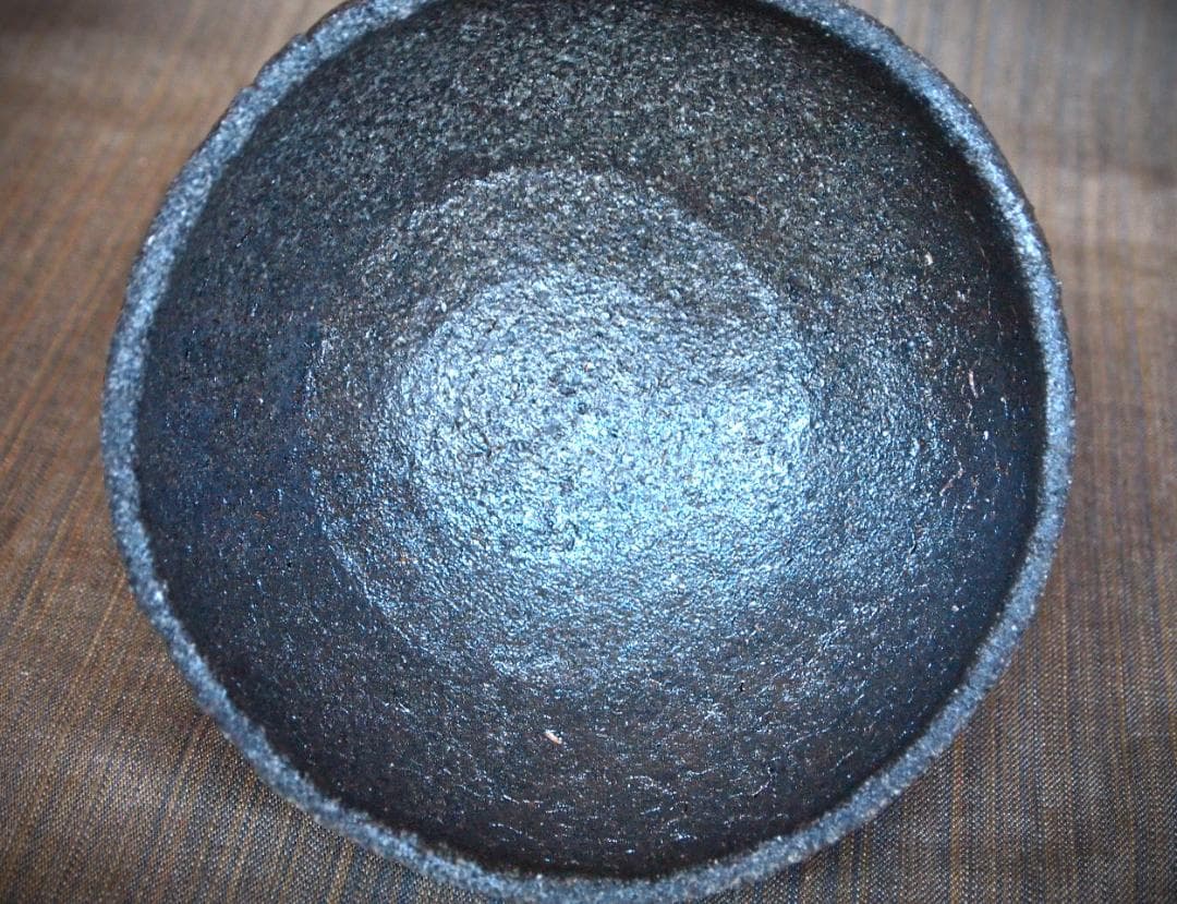 人気作家★鯉江明【父＆師：鯉江良二】常滑天竺手荒土鉄碗Ａ