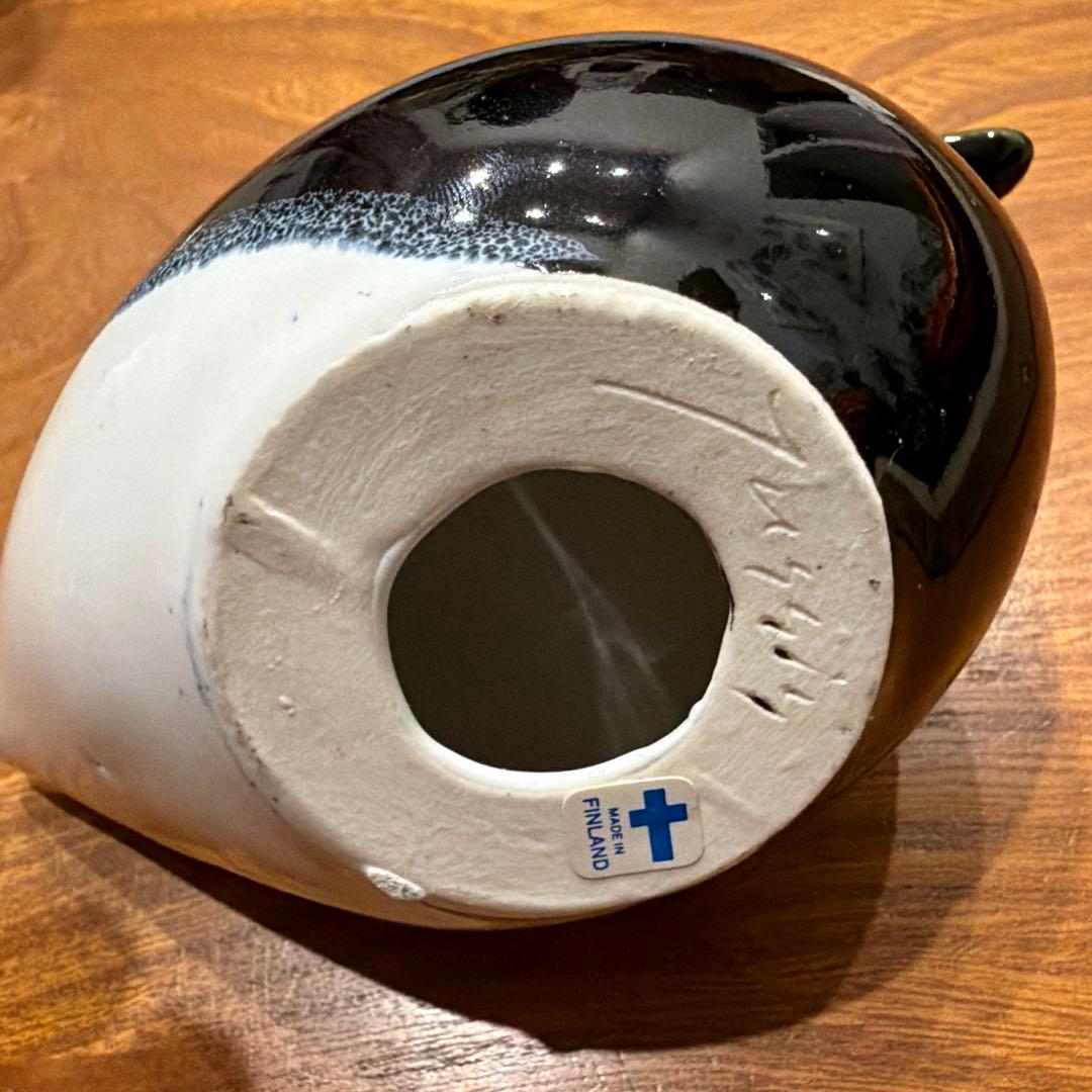 アンティーク　フィンランド製　ラップランド粘土　アヒル　刻印あり