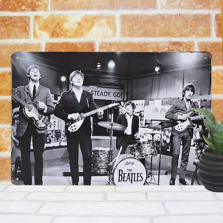 デザイン看板A4】ビートルズ sl★ポスター絵ブリキ看板グッズ雑貨ジョンレノン