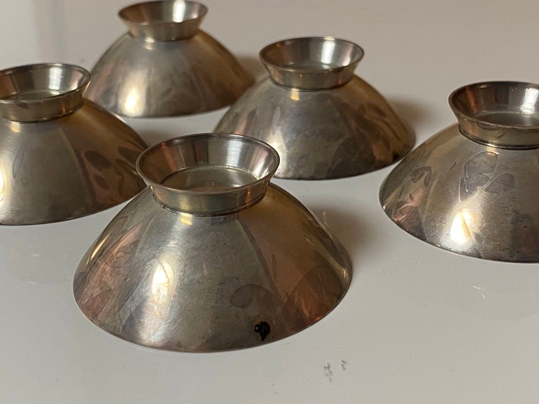 ELA DENMARK STERLING 925S 七宝焼き 盃 5個 シルバー