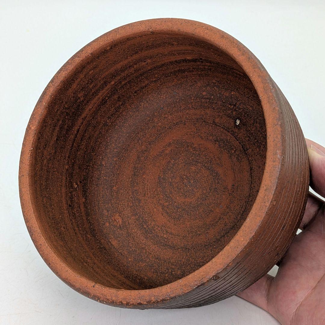 岡山県重要無形文化財 伊勢崎満 備前焼 建水 共箱栞 抹茶道具 茶器 茶こぼし