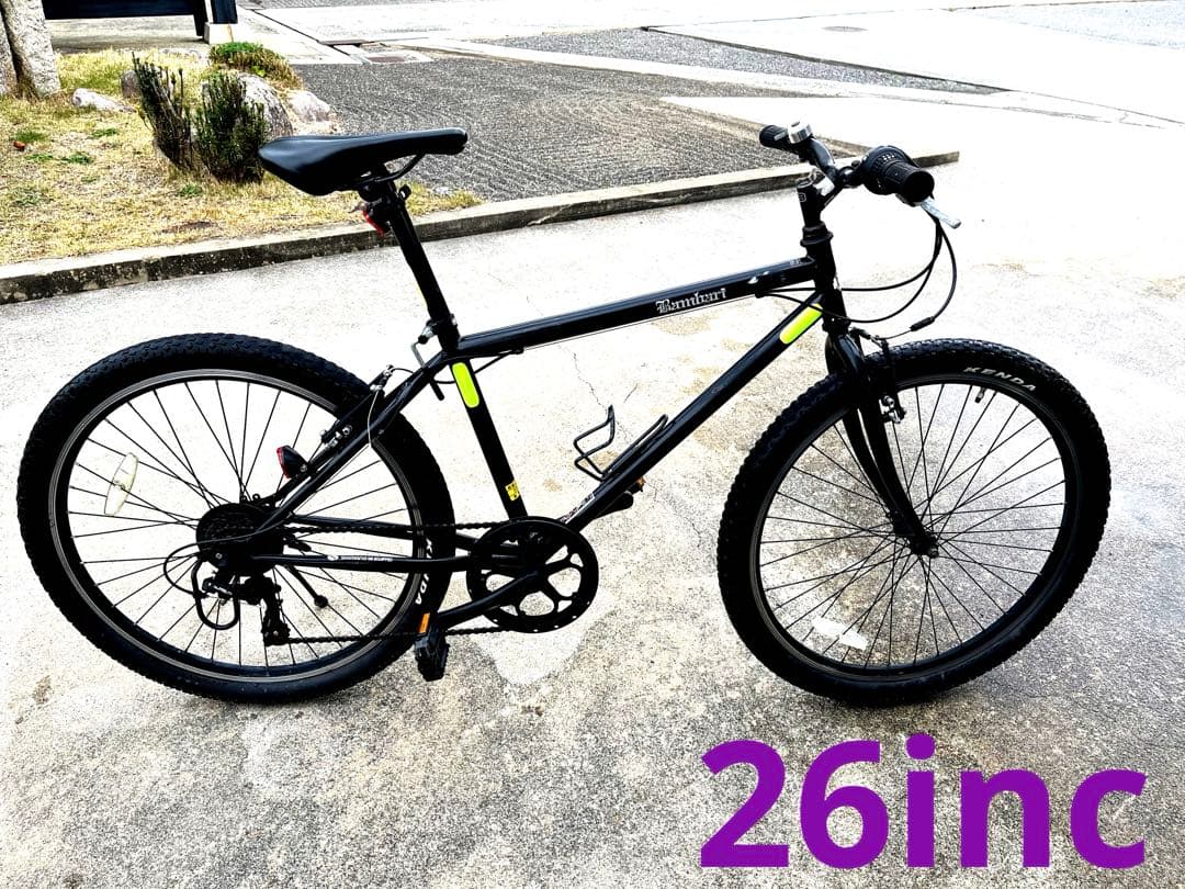 マウンテンバイク クロスバイク 26インチ ブラック 引取り限定