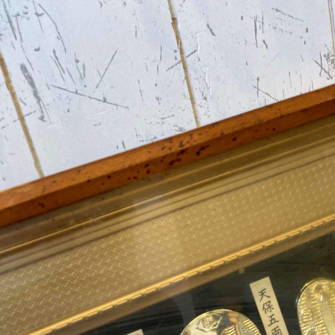 昭和レトロ 大判 小判 日本古銭 額縁アート フレーム付き レプリカ 24KGP