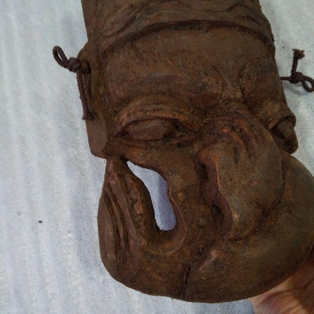 中国　古玩具　 中国面 　珍品面　古木彫り
