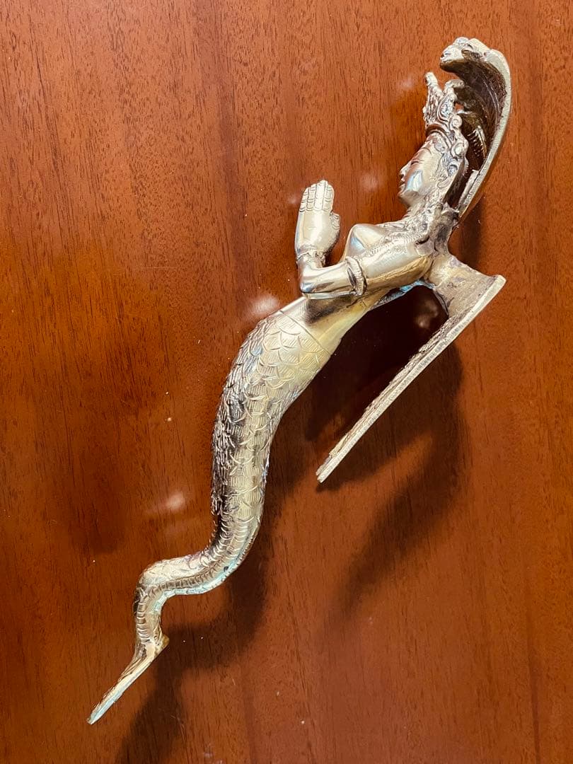 新品 送料無料 ドアハンドル ナーガ 蛇神 竜神約32㎝特大⑦